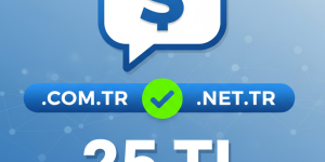 Internetbilisim.net olarak .com.tr ve .net.tr uzantılı alan adlarında özel fiyat uygulamamızı başlattık. Kampanya kapsamında ilk yıl domain kayıt ücreti Sabit 25 TL olarak sunulmaktadır.